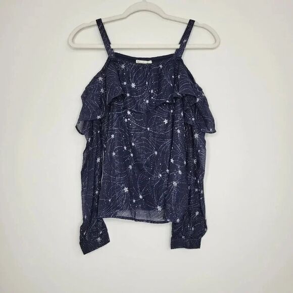 Anthro Floreat Starlit Off Shoulder Star Top - Picture 3 of 13